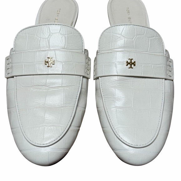 Tory Burch Georgia Backless Loafers Slides Women’s Size 7 Logo Designer Classic - Picture 4 of 9